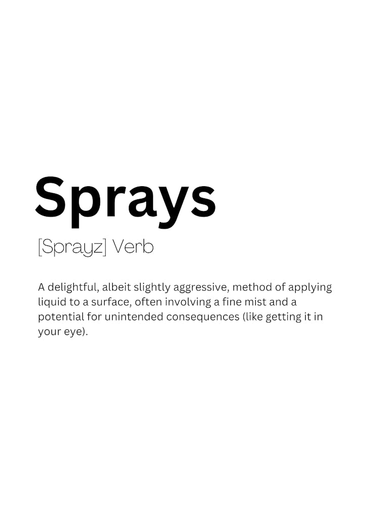 Sprays Définition Signification