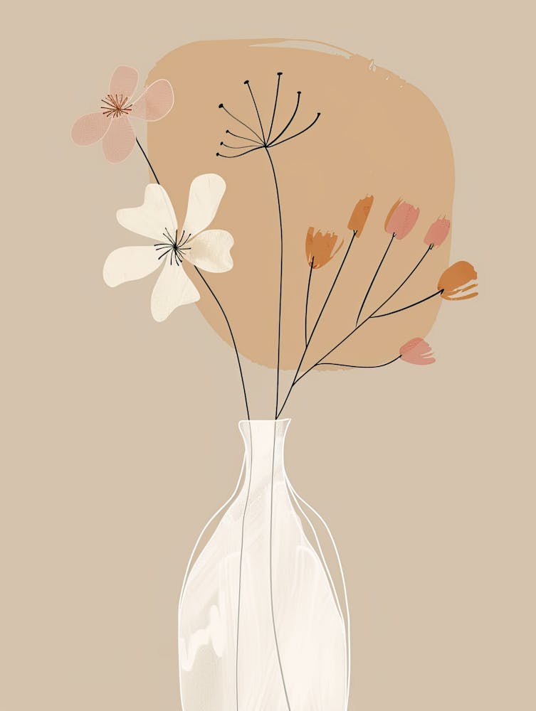 Cologne Botanical Garden Boho Line Art