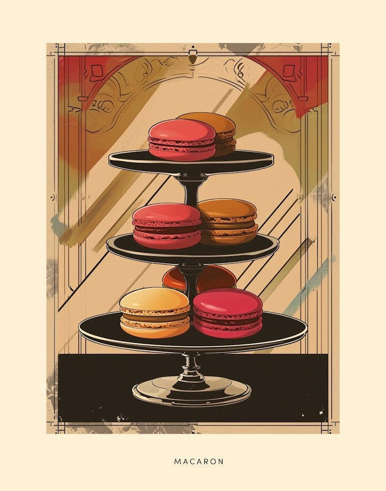 Macaron Art Deco Poster