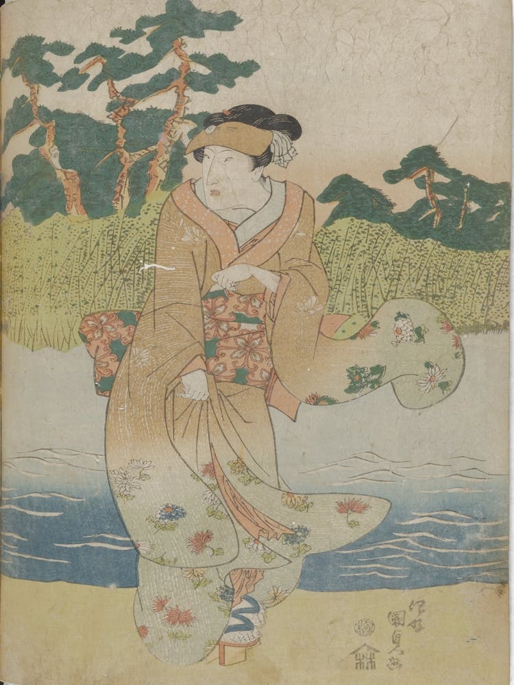 (Woman Standing By A River) Original From The Minneapolis Institute Of Art