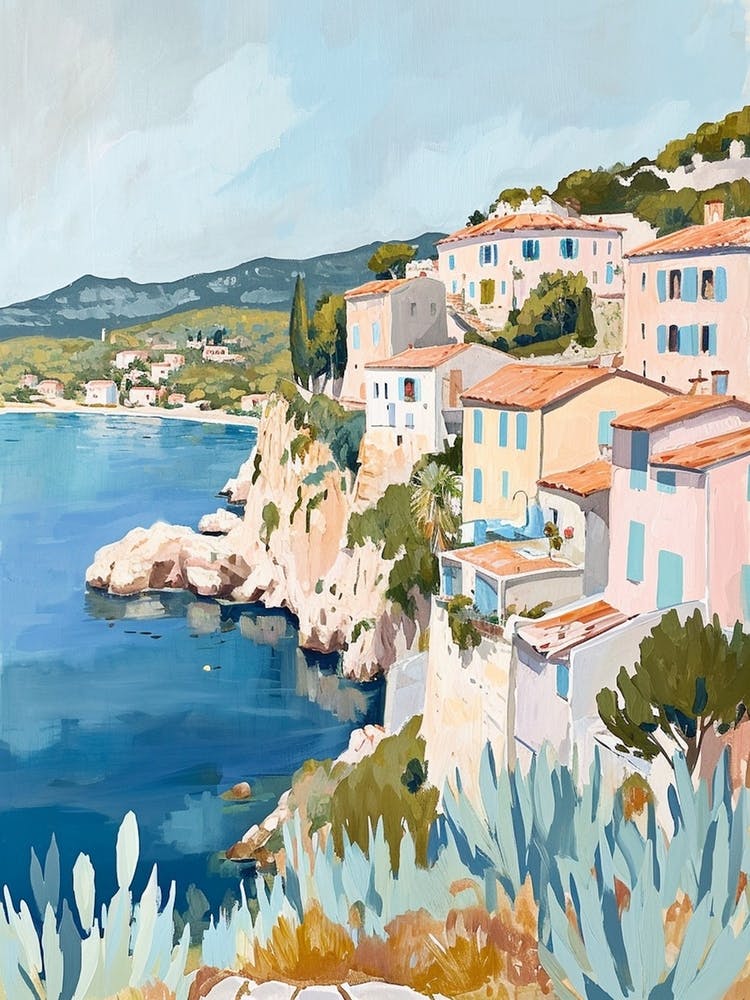 South Of France Kitsch Brushstrokes 4