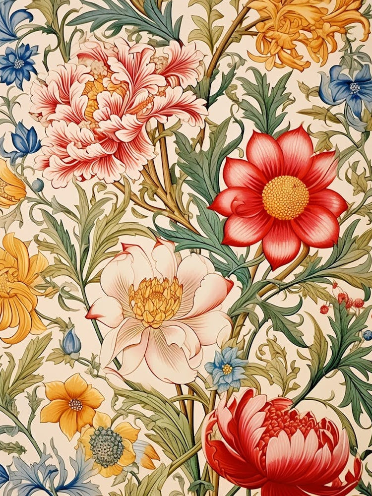 William Morris Floral Wallpaper 8