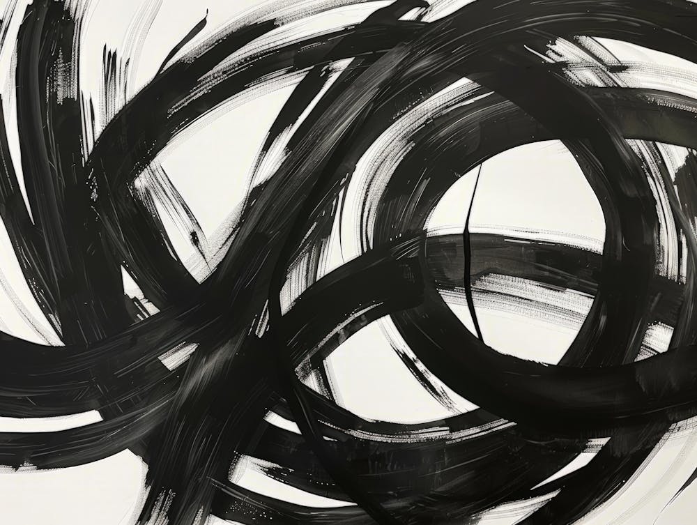 Black And White Abstract Painting 2