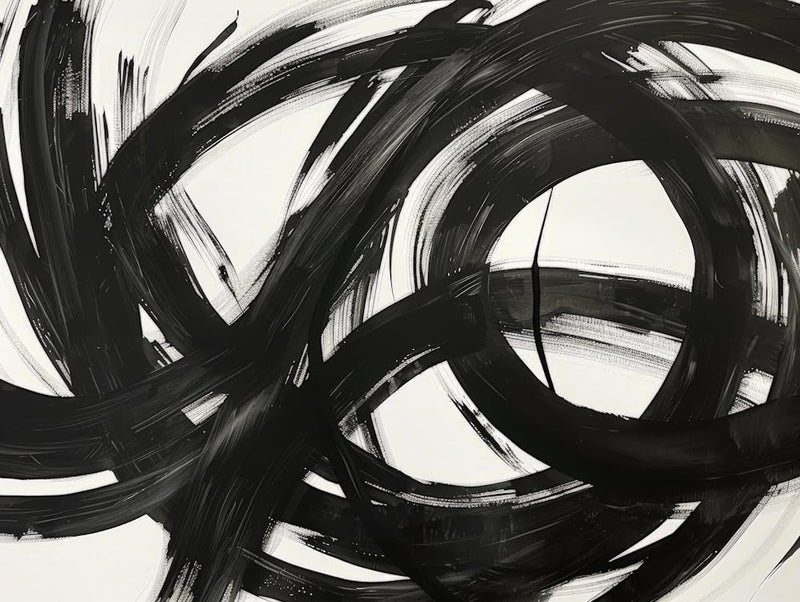 Black And White Abstract Painting 2