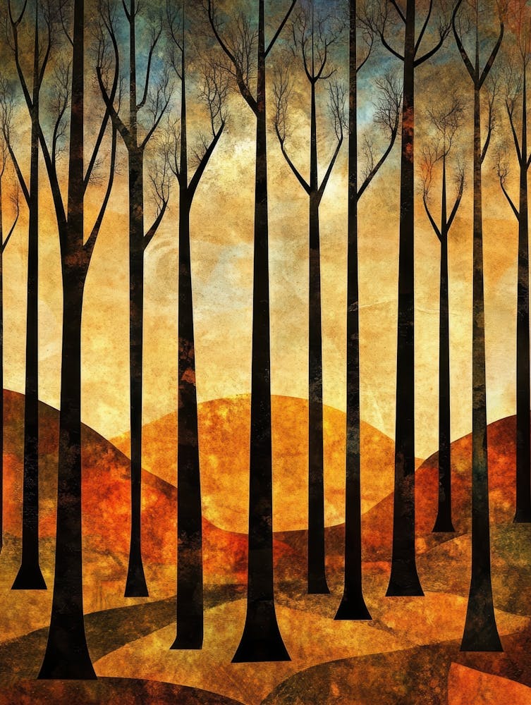 Trees At Sunset 1
