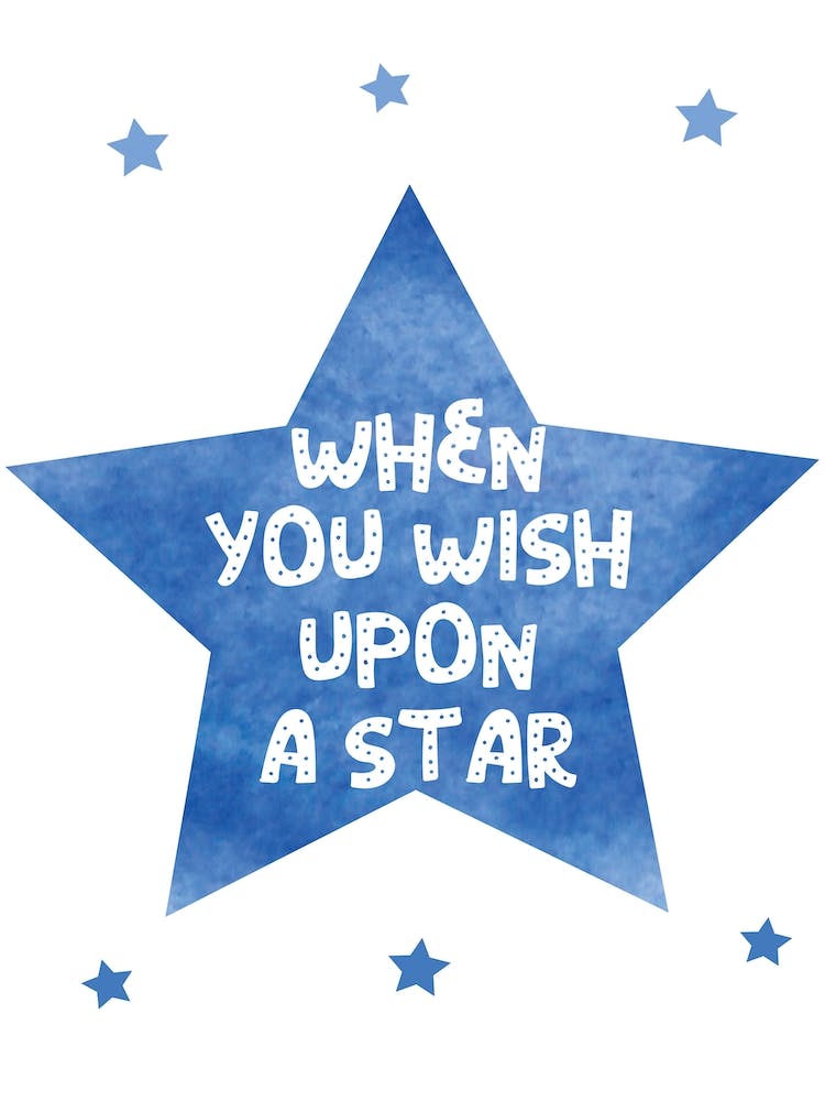 When You Wish Upon A Star Watercolour