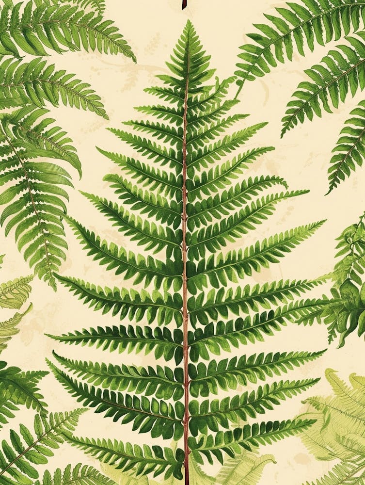 Pattern Poster Harts Tongue Fern 4