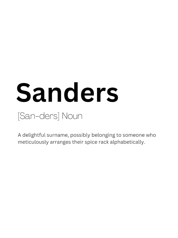 Sanders Definition Bedeutung