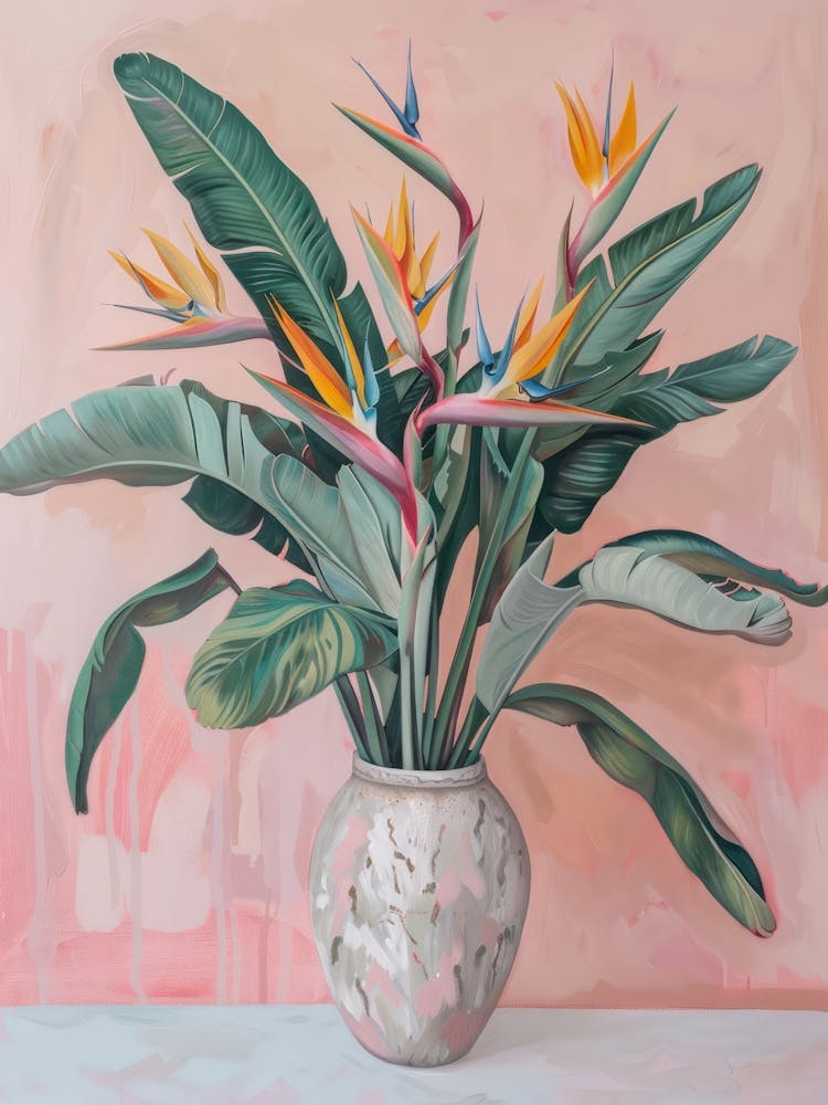 A World Of Flowers Bird Of Paradise 1 Painting