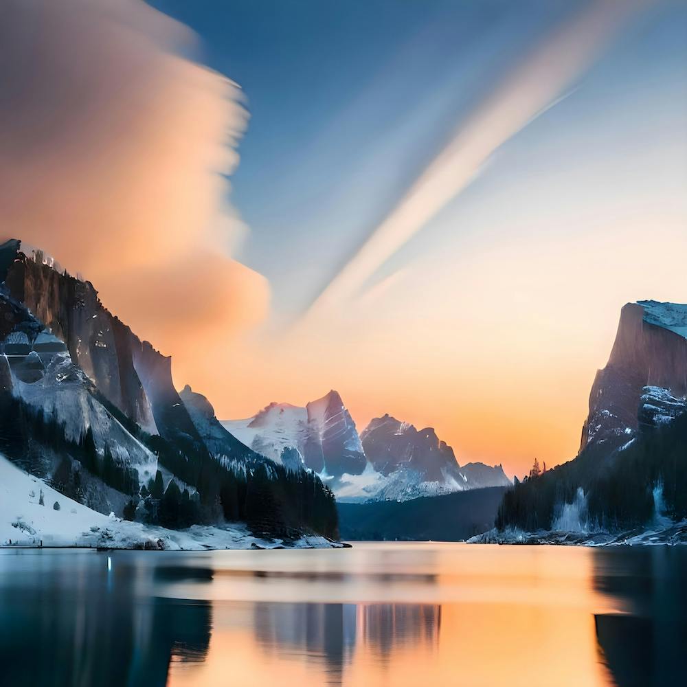 Sunset In The Mountains