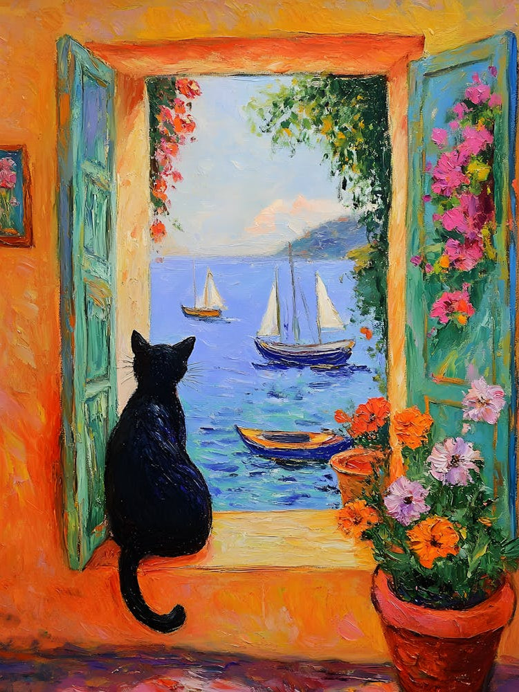 Cat Looking Out The Window 2