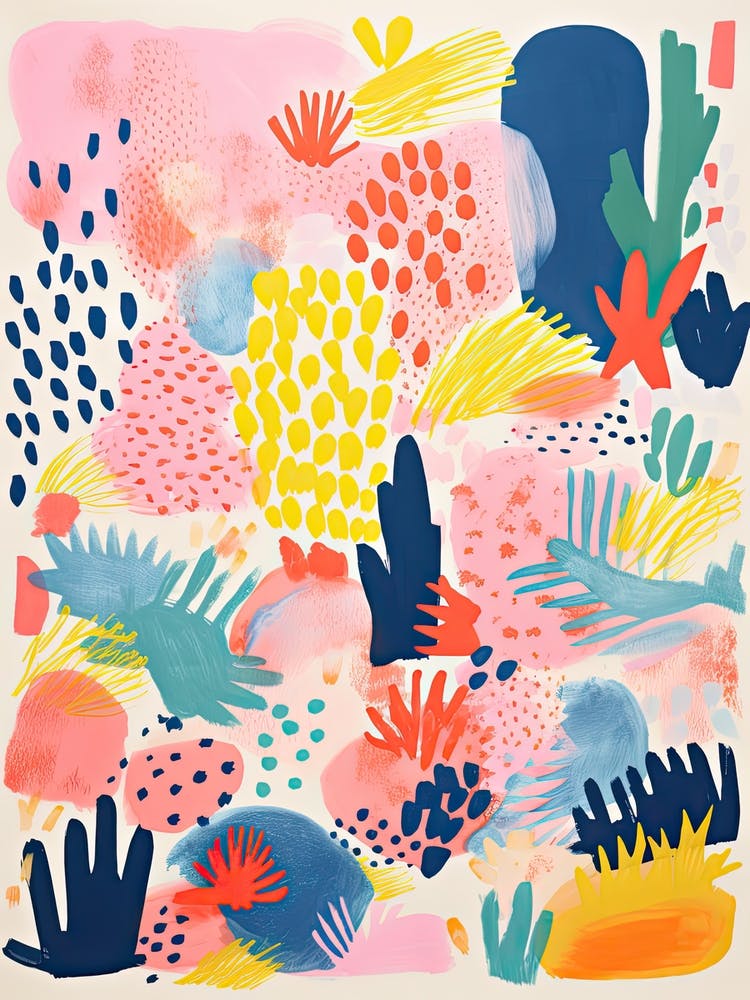 Huntington Library Art Museum Botanical Gardens Abstract Riso Style 2