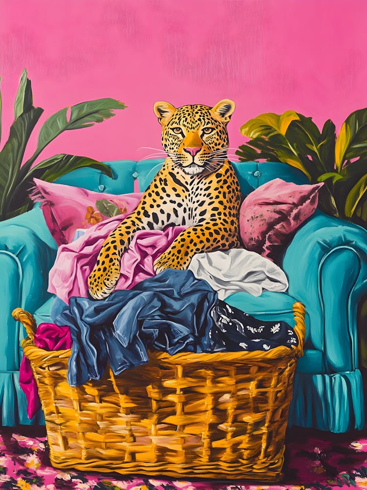 Léopard Dans Un Panier 2