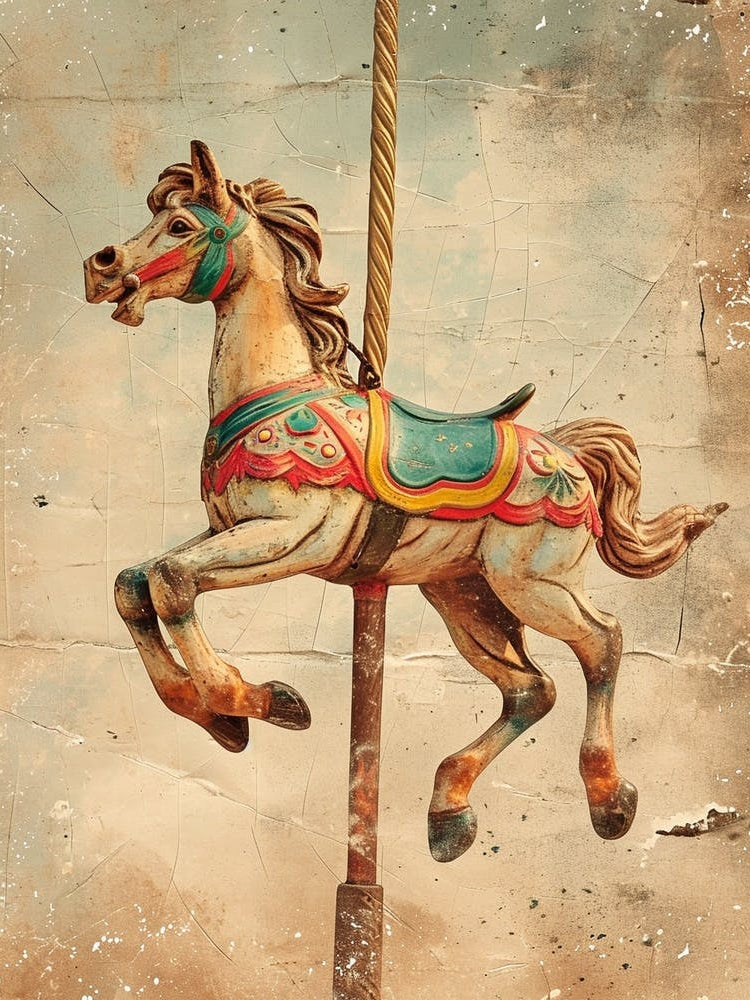 Carousel Horse Kitsch Collage 2