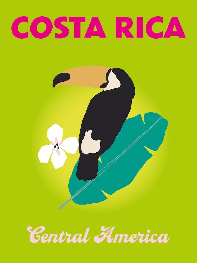 Costa Rica Central America Travel Print