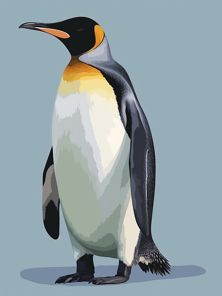 Königspinguin Kangaroo Island Penneshaw Minimalistische Illustration 2