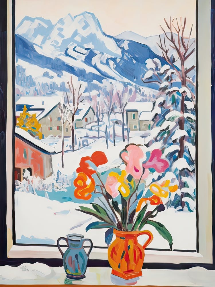 The Windowsill Of Banff   Canada Snow Inspired By Matisse 2