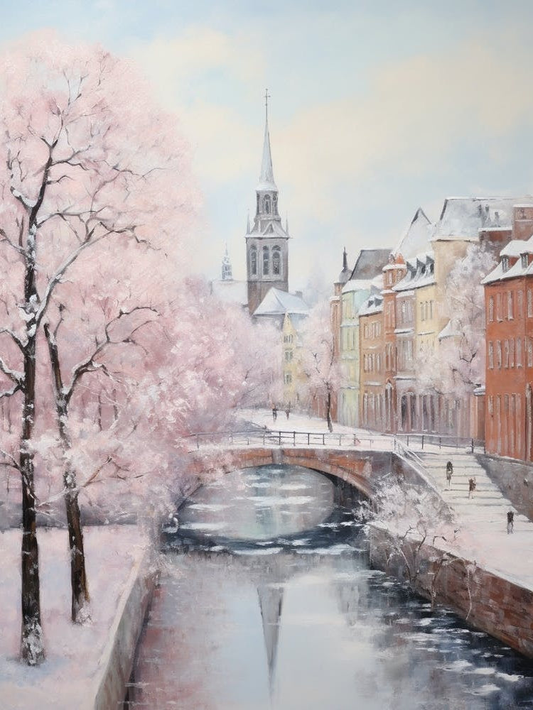 Dreamy Winter Painting Copenhagen Denmark 1