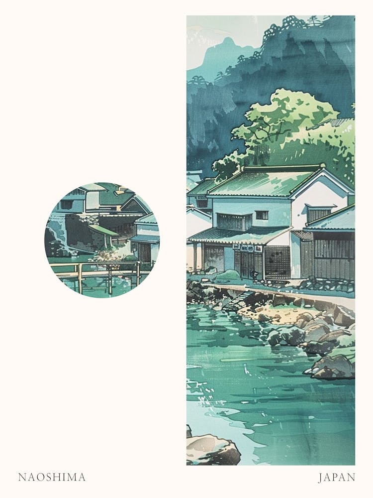 Naoshima Japan 1 Cut Out Travel Poster