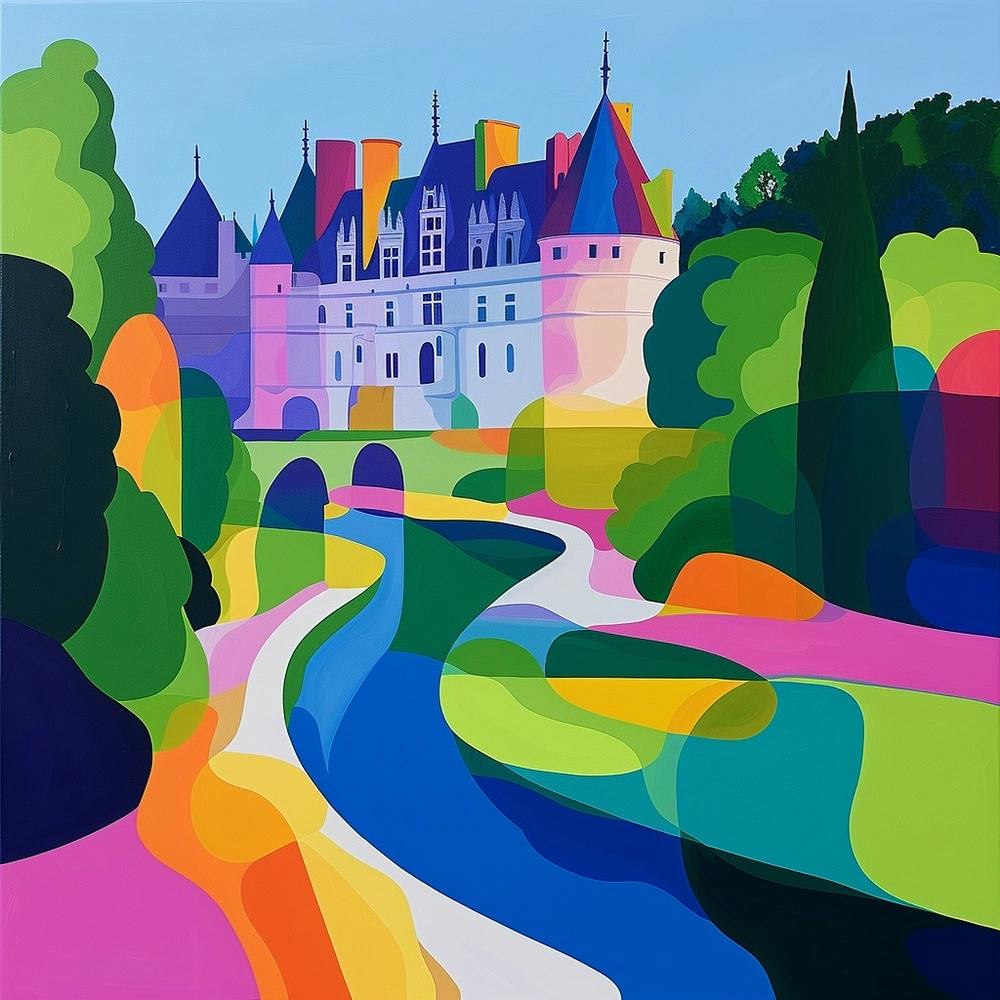 Colourful Gardens Château De Chenonceau Garden France 1