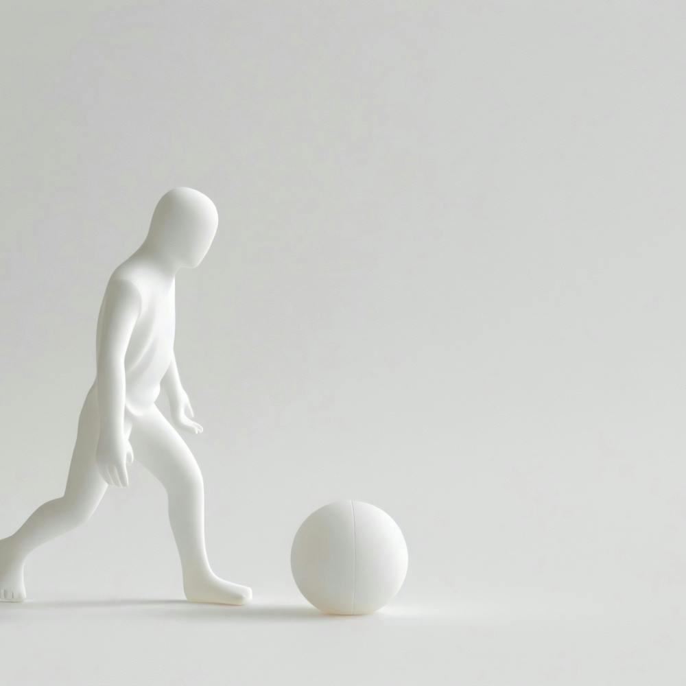 Homme Frappant un Ballon 1