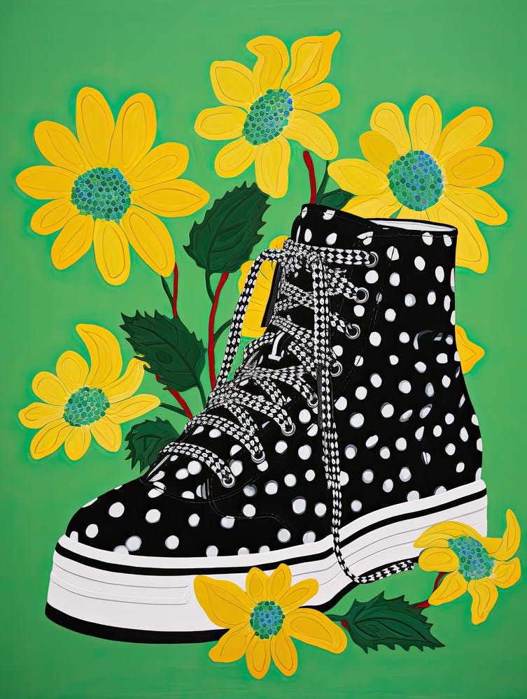 Floral Fusion in Footwear: Sneakers and Blooms