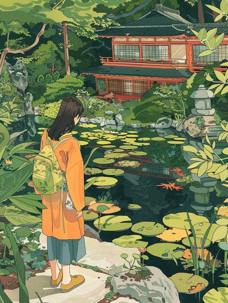 Dans Le Jardin Ginkaku Ji Temple Jardins Japon 8