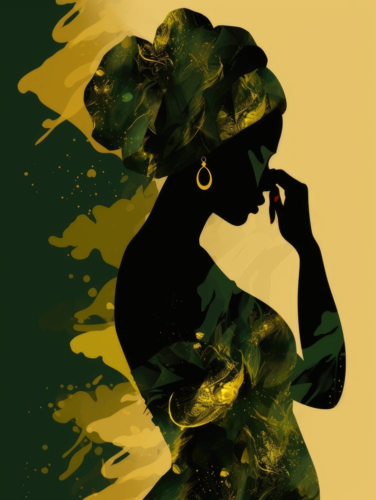 Silhouette Of A Pregnant Woman