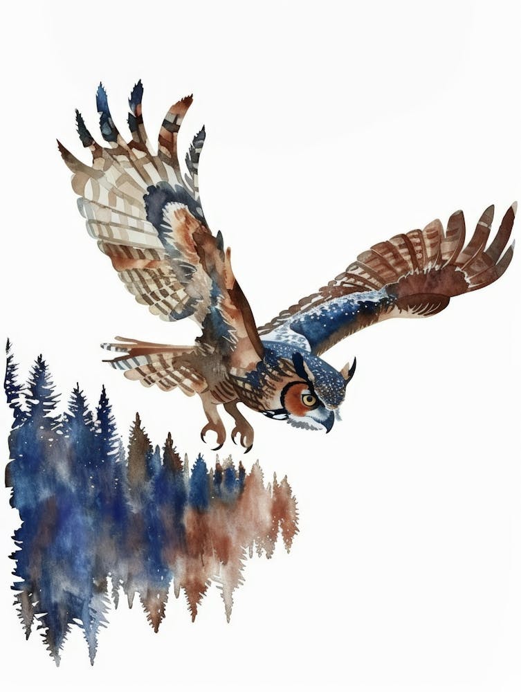 Owl In Flight 1