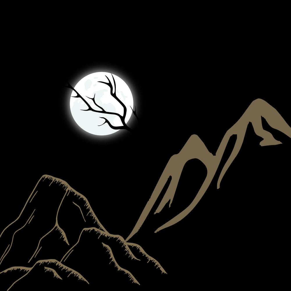 Vollmond in den Bergen 1