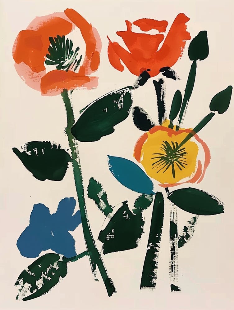 Painted Florals Rose 14