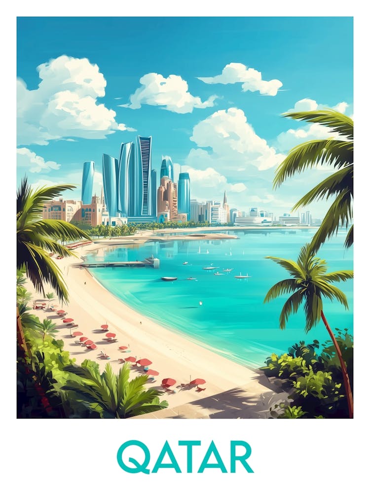 Affiche de voyage Qatar