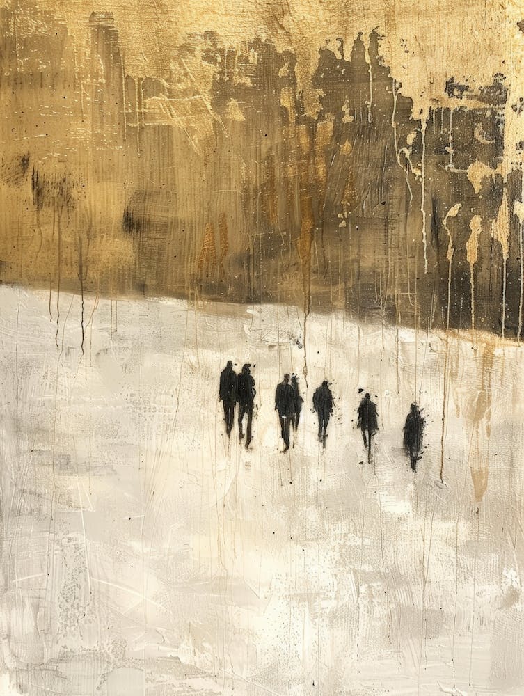 Spaziergänger im Schnee
