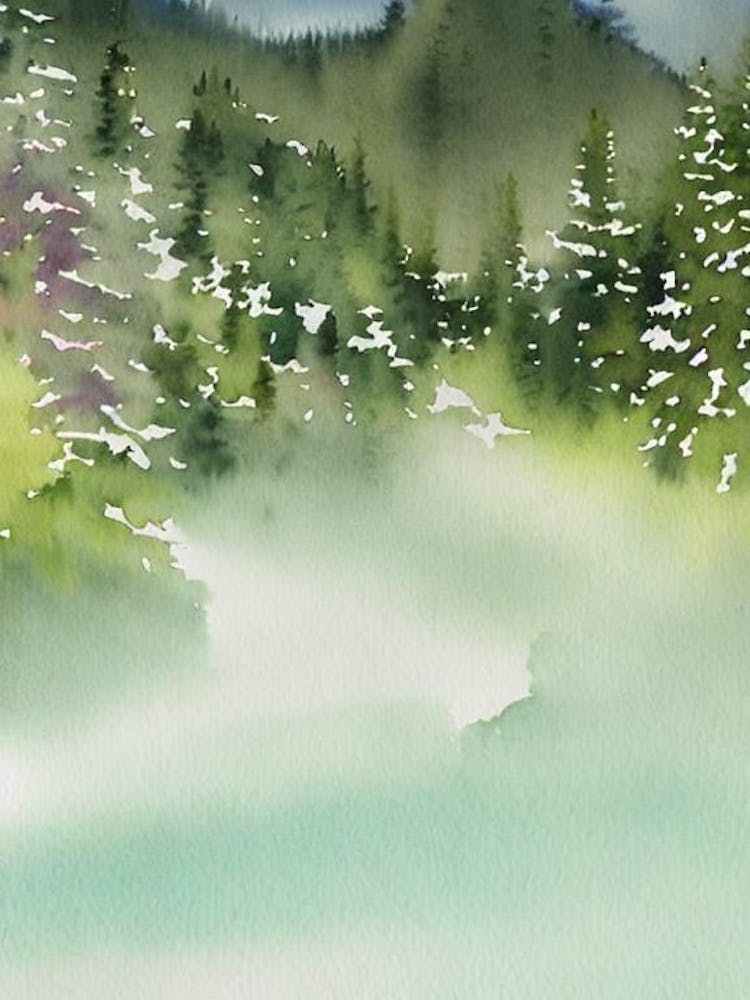 Tatra National Park Poland Water Colour Poster