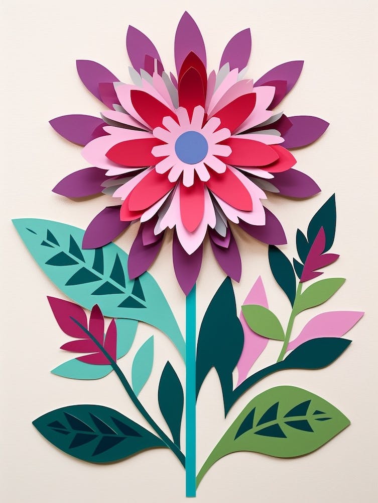 Cut Out Style Flower Art Veronica Flower 4