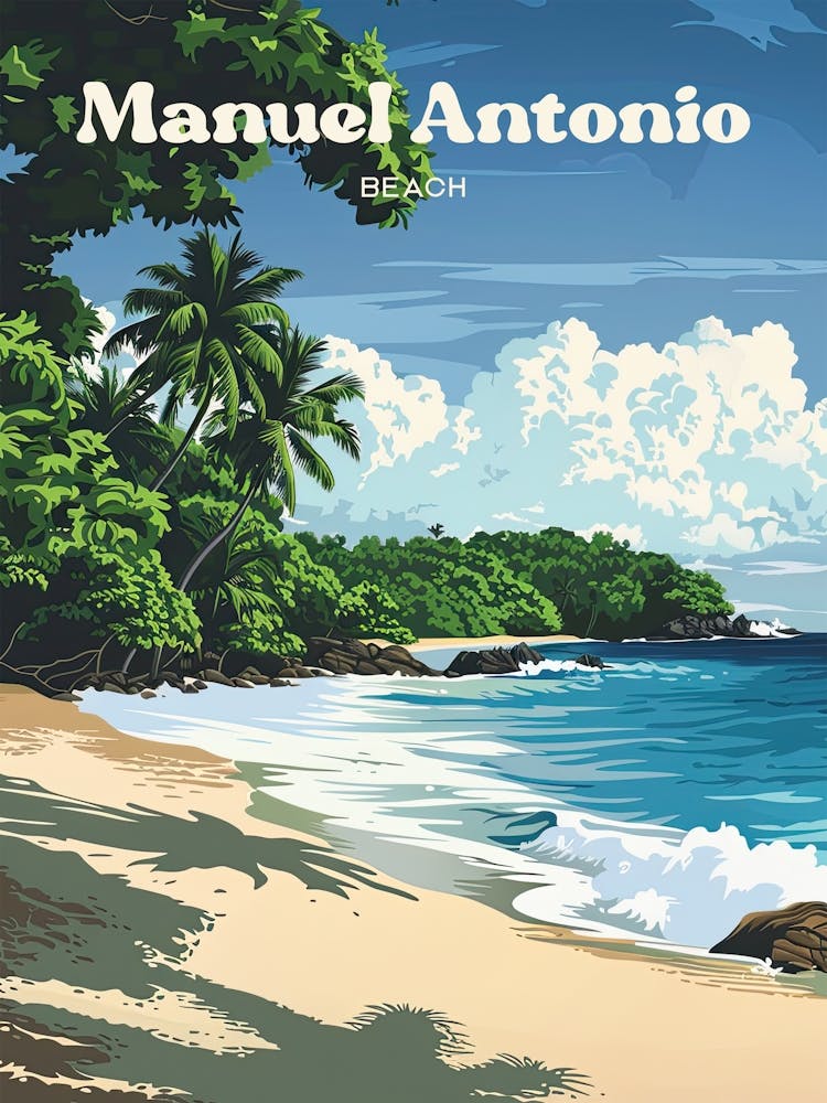 Manuel Antonio Beach Costa Rica Digital Travel Art