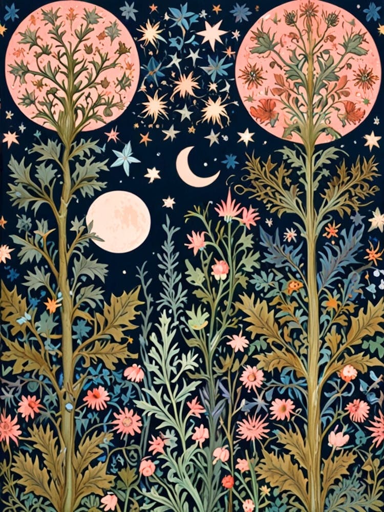 William Morris Moon And Stars 11