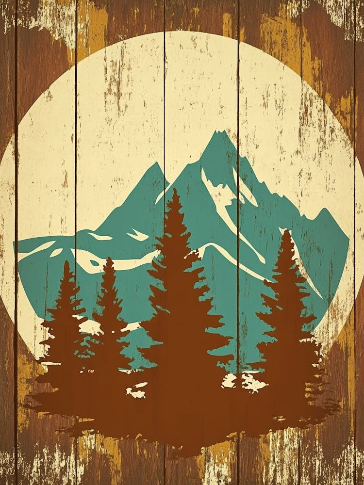 Mountains In The Woods Art