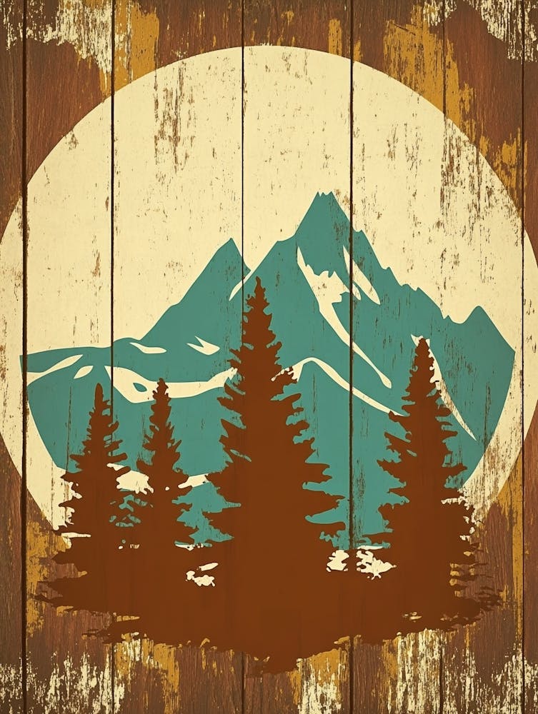 Mountains In The Woods Art