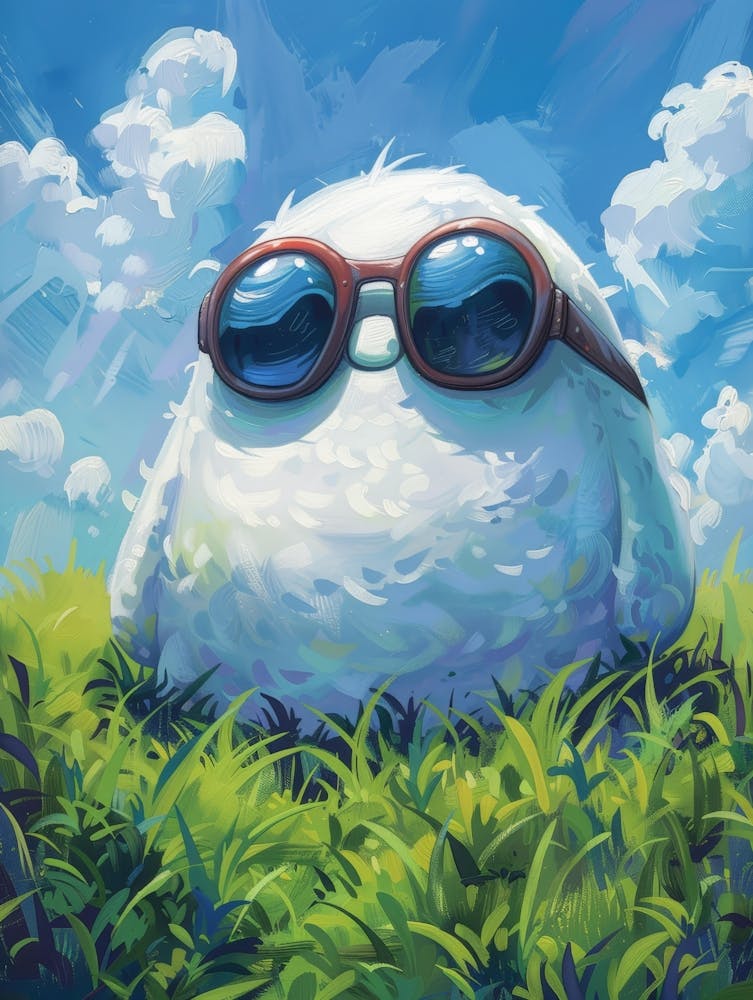Eule mit Sonnenbrille