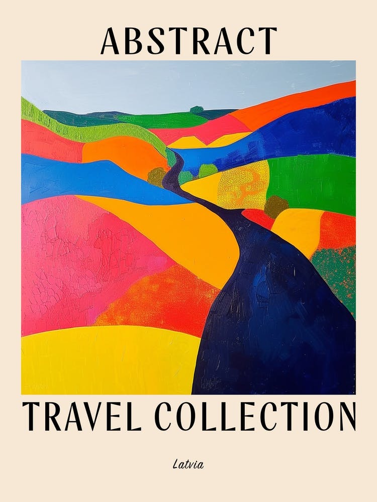 Abstract Travel Collection Poster Latvia 4