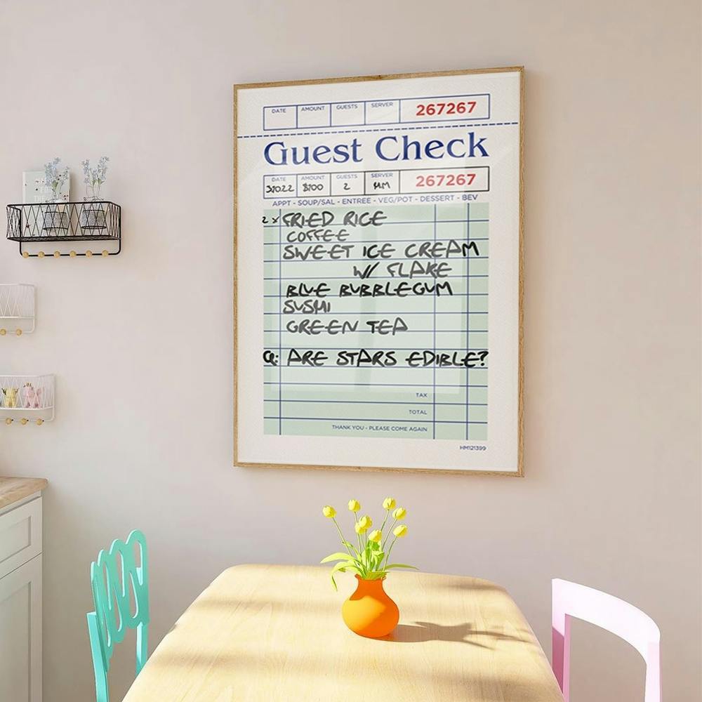 Harry Styles, Music for a sushi restaurant lyric print