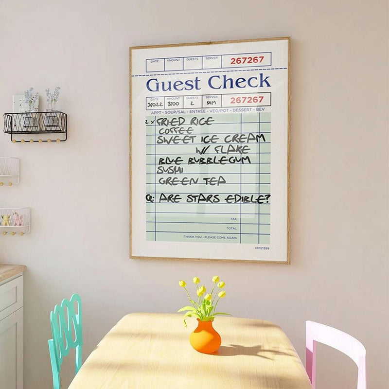 Harry Styles, Music for a sushi restaurant lyric print