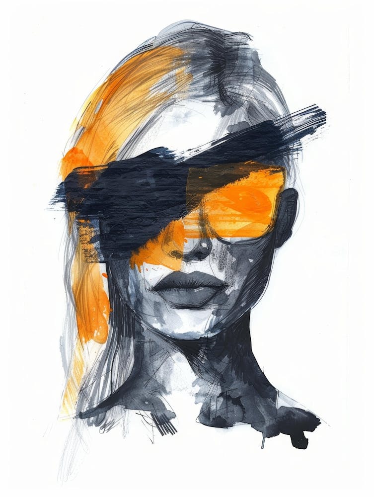 Abstract Of A Woman With Sunglasses