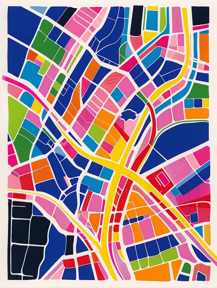 Flushing New York Colourful Silkscreen Illustration 3