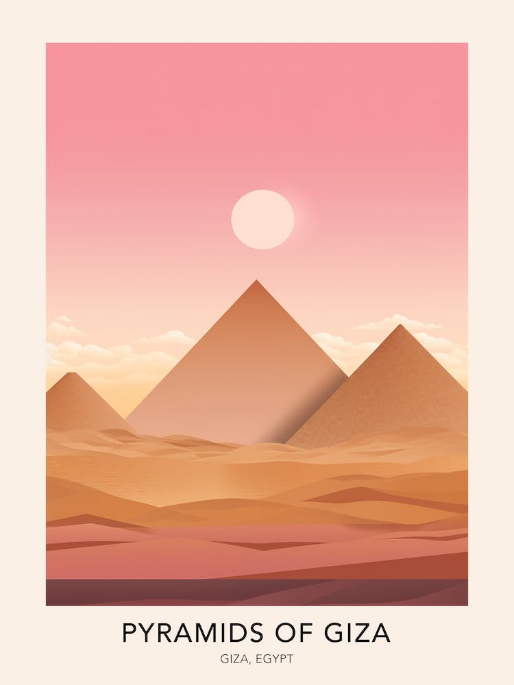 Pyramids Of Giza Egypt Travel Poster