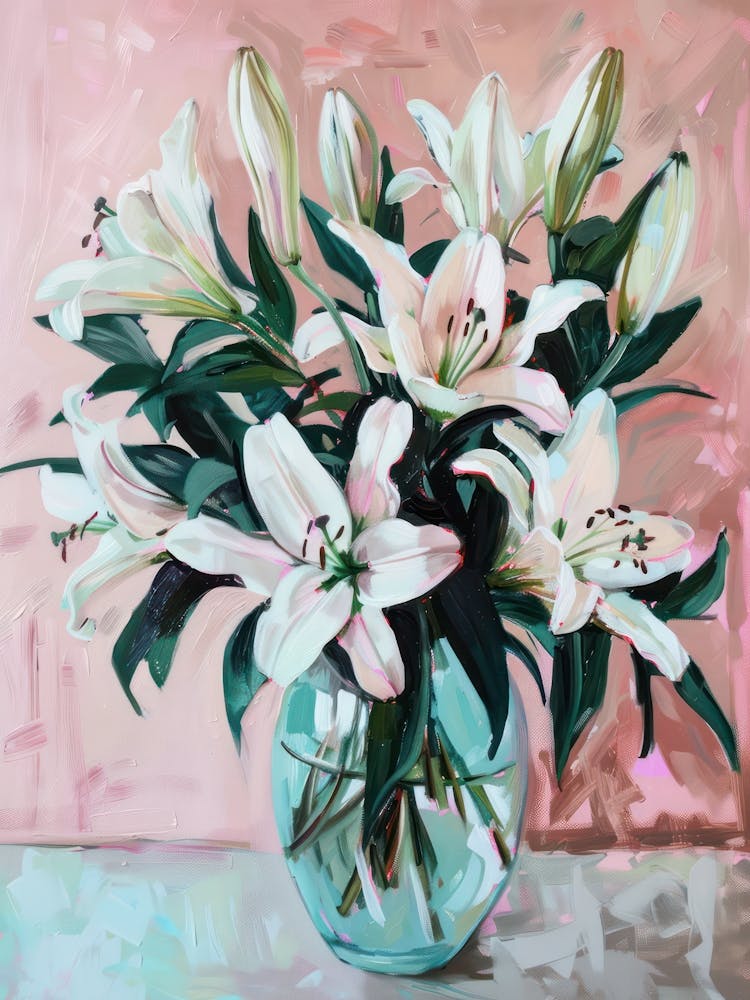 A World Of Flowers Lilies 2 Painting
