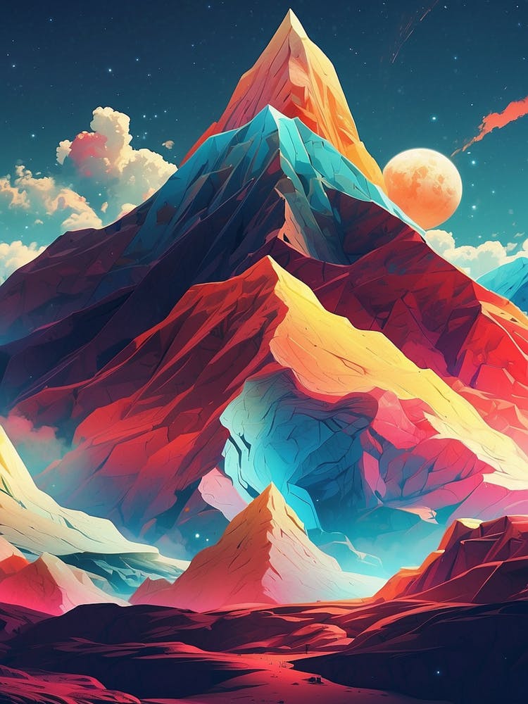 Abstract Mountain Landscape