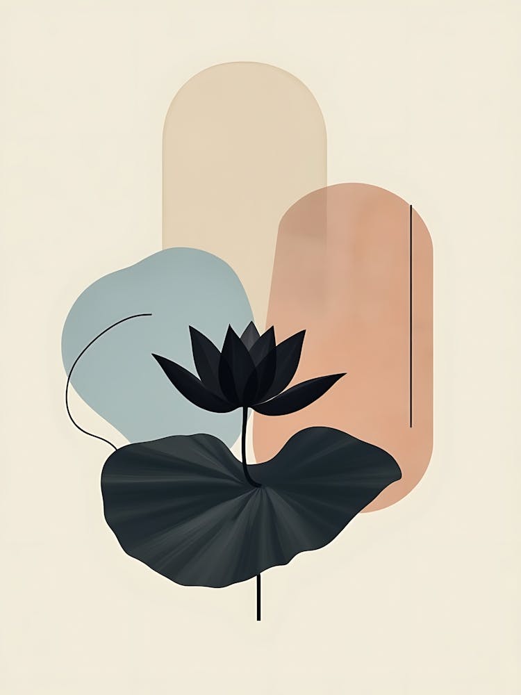 Tranquil Leaves and Blooms in Soft Light