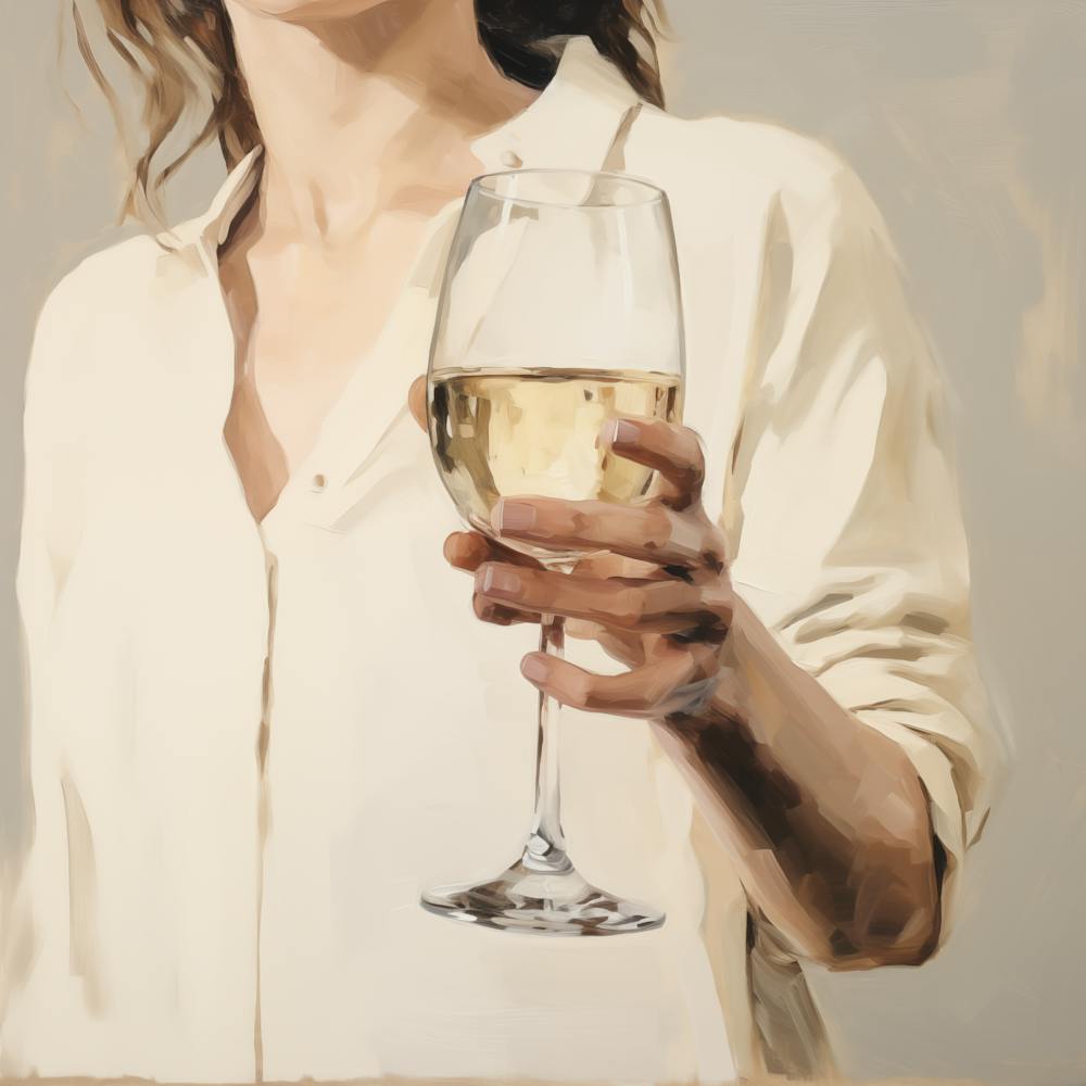 A Woman With A Glass